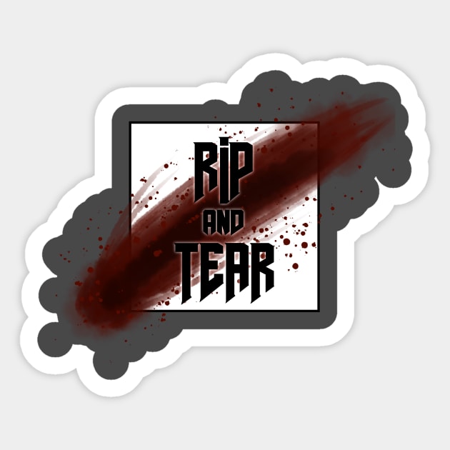 RIP and TEAR Sticker by GrizzlyArts